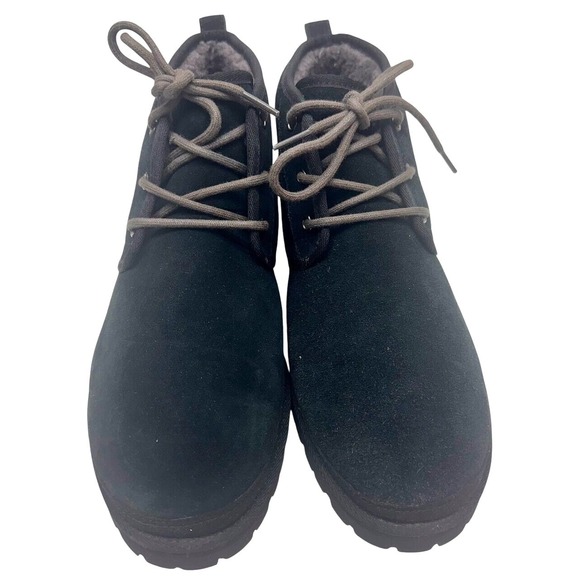 UGG Nealand Boots Black Suede Shearling Lined Lug Chukka Vibram Winter, Men\'s 13 main image 4